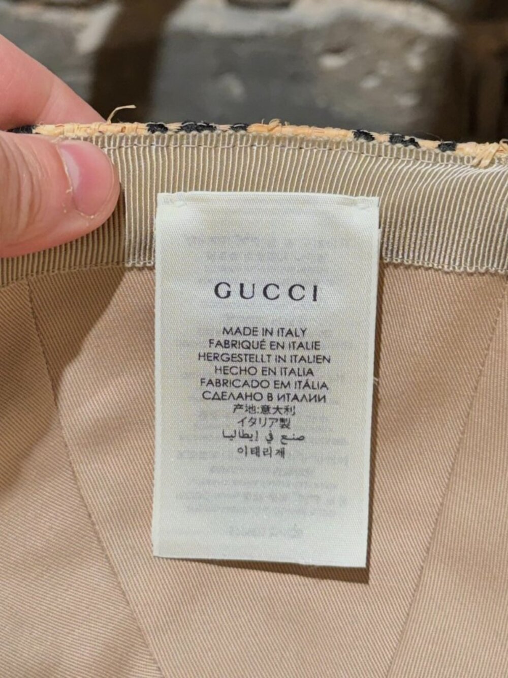 Gucci GG Embroidered Raffia Baseball Cap - Picture 10 of 13